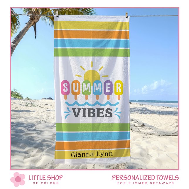 Toalha De Praia Summer Vibes Customizable Girls (Criador carregado)