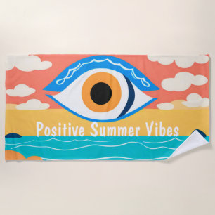 Toalha De Praia Summer Vibes Mau Olho Moderno Praia Towel