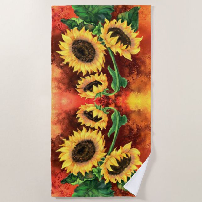 Toalha De Praia Sunflower Beach Towel (Frente)