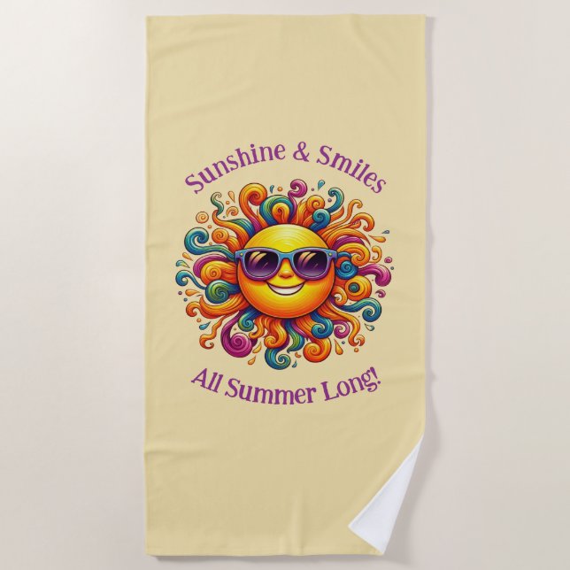 Toalha De Praia Sunny Smile Beach Towel (Frente)