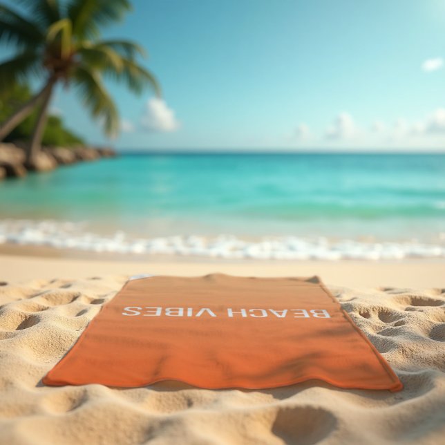 Toalha De Praia Sunset Beach Vibes - Gradiente moderno (Carry the sunset! Vibrant gradient beach towel for maximum beach vibes.)