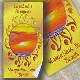 Toalha De Praia Sunset Paradise Margaritas 2443