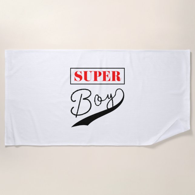 Toalha De Praia Super Boy (Frente)