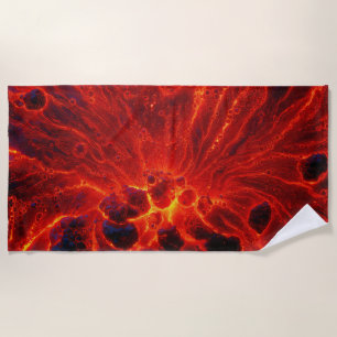 Toalha De Praia Superfície de Lava Quente (Estilo 2) Pintura a Óle