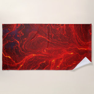 Toalha De Praia Superfície de Lava Quente (Estilo 3) Pintura a Óle