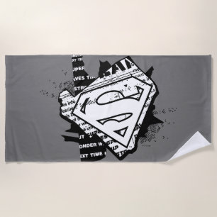 Toalha De Praia Supergirl Newsprint S-Shield