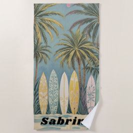 Toalha De Praia Surf, Estilo de Pastel Personalizado