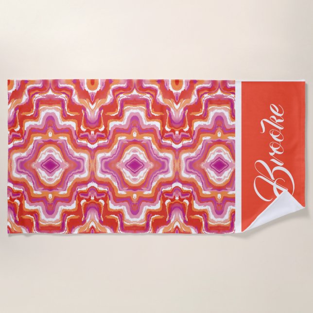 Toalha De Praia Sutil Comunidade Lésbica Pride Flag Towel (Frente)