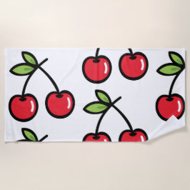 Toalha De Praia Sweet Cherry Beach Towel"