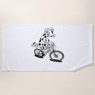 Toalha De Praia T-Shirt Clássico de Bicicleta de Vaca