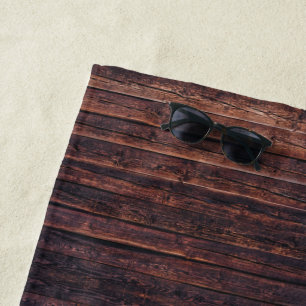Toalha De Praia Tábuas de Madeira com Detalhes de Grãos Foto Image