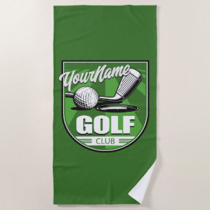 Toalha De Praia Taco Clube NOME Golfista Profissional Jogador Pers