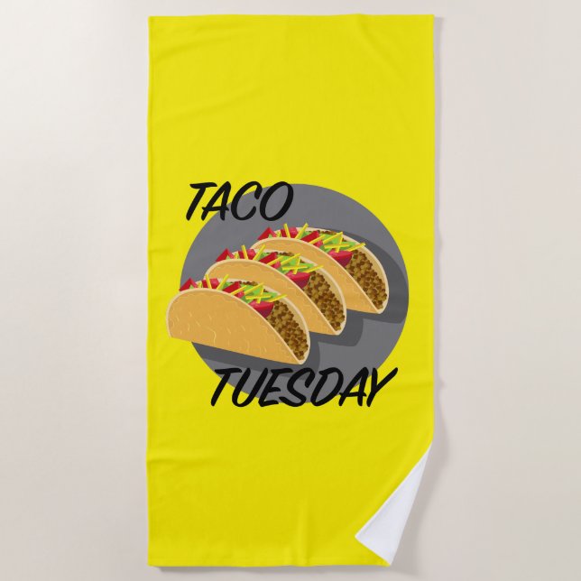 Toalha De Praia Taco Terça-Design - Beach Towel (Frente)