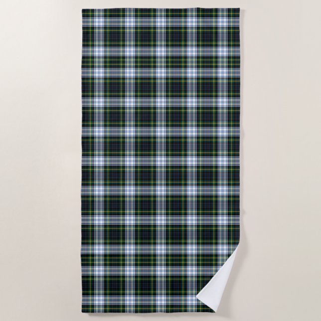 Toalha De Praia Tartan Clan Gordon Xadrez Purple Green Checkered (Frente)