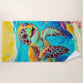 Toalha de Praia Tartaruga Boho Australiana | Ensol