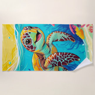 Toalha de Praia Tartaruga Boho Australiana | Ensol