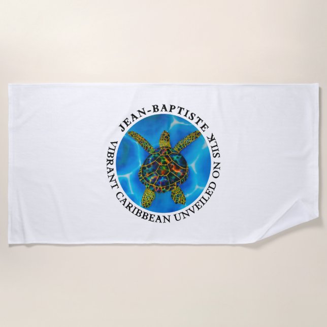 Toalha De Praia Tartaruga do Mar Arco-íris (Frente)