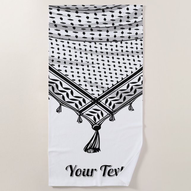 Toalha De Praia Tecido Tradicional do Keffiyeh Scarf Palestino (Frente)