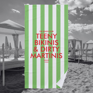 Toalha De Praia Teeny Bikinis & Dirty Martins O Bach Club Stripe