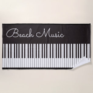 Toalha De Praia Tema do Piano de Música de Praia