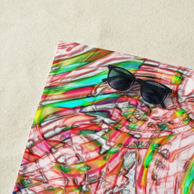 Toalha De Praia Tempestade de rastros tortos (In Situ)