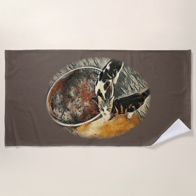 Toalha De Praia Tempo de Alimentação! (Frente)