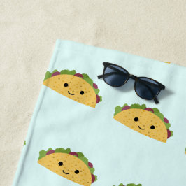Toalha De Praia Teste padrão de sorriso impressionante do Taco de