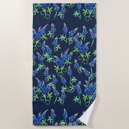 Toalha De Praia Texas Bluebonnets Floral