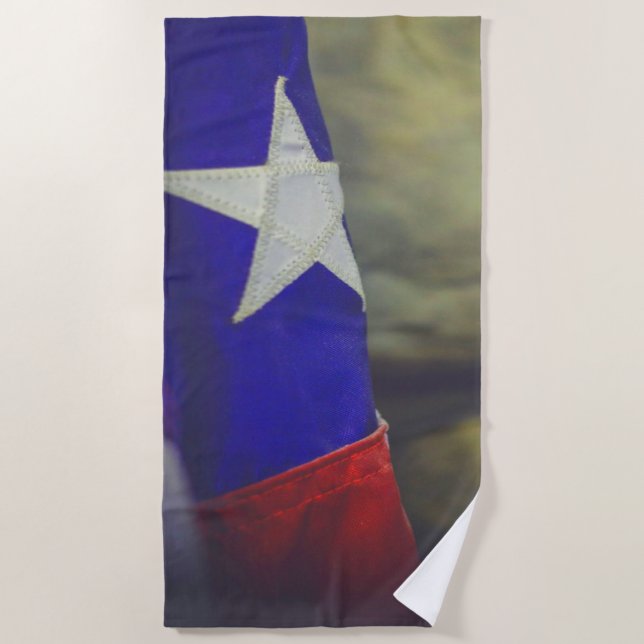 Toalha De Praia Texas Flag Rustic Lone Star EUA (Frente)