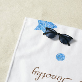 Toalha De Praia Texto e Foto Personalizados Minimalistas