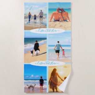 Toalha De Praia Texto Personalizado de Amor Personalizado da Famí