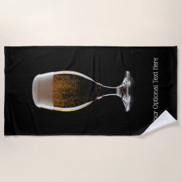 Toalha De Praia Texto personalizado Vidro de Cerveja