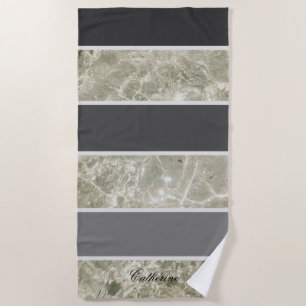 Toalha De Praia Textura de mármore branco e coloração de Pastel pr