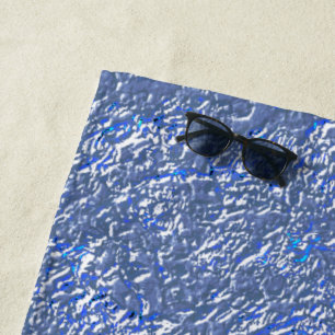 Toalha De Praia Textura rústica azul e livro