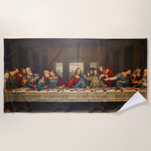 Toalha De Praia The Last Supper by Leonardo da Vinci (Frente)