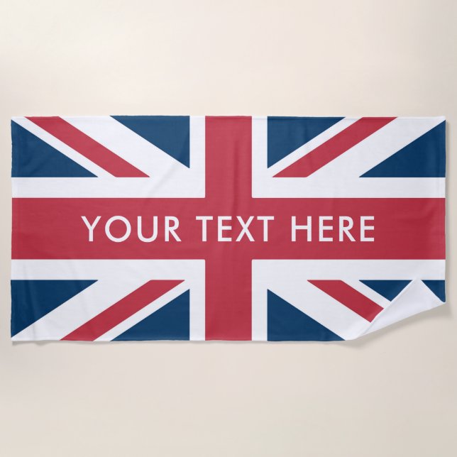 Toalha De Praia The Union Jack British Flag (Frente)