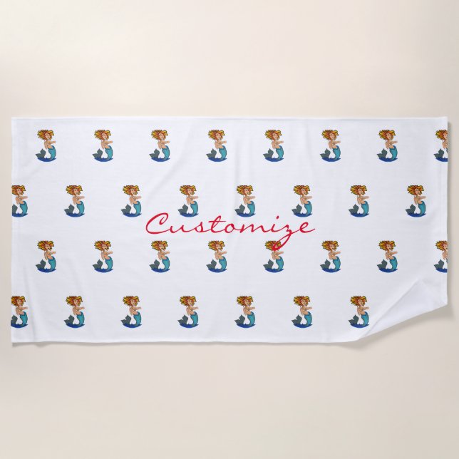 Toalha De Praia Thunder_Cove da Sereia Redundante (Frente)