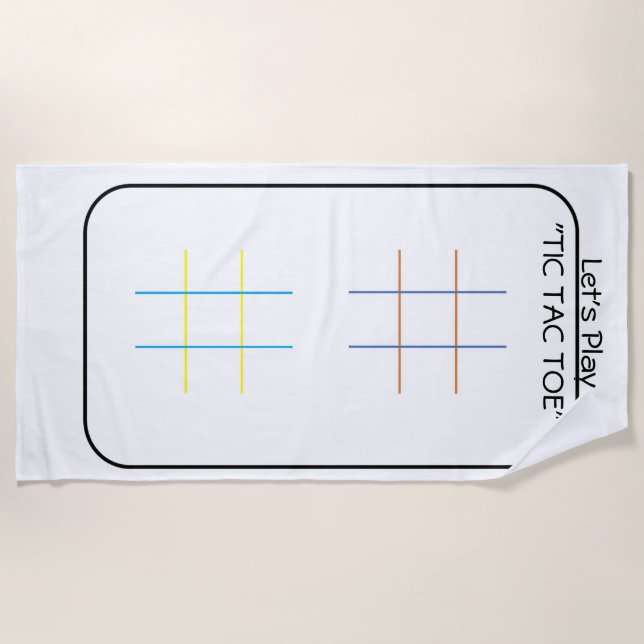 Toalha De Praia Tic Tac Toe Beach Towel (Frente)