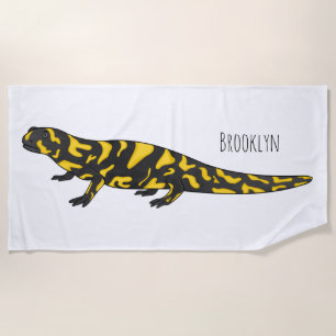 Toalha De Praia Tiger salamander cartoon