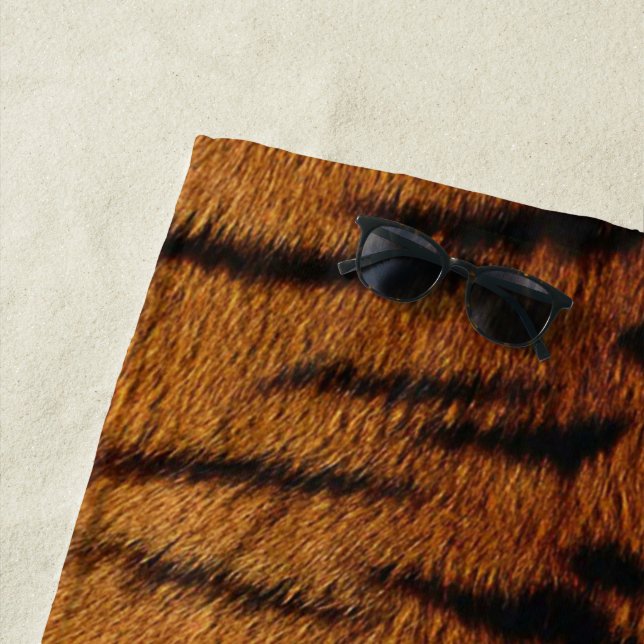 Toalha De Praia Tiger Skin Impressão (In Situ)