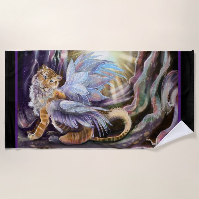 Toalha De Praia Tigre de Wing Frost (Frente)