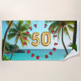 Toalha De Praia tiki luau tropical island beach