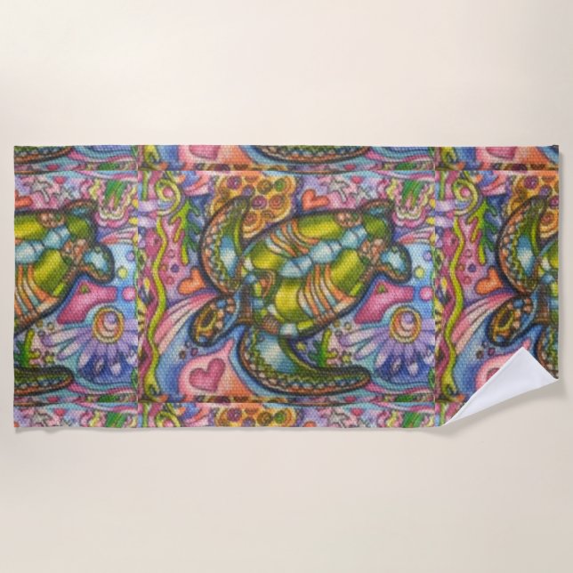 Toalha De Praia Timmy the Turtle 70" x 35" Beach Towel (Frente)