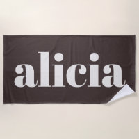 Tipografia Moderna Nome Personalizado Marrom Branc