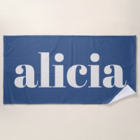 Tipografia Moderna Nome Personalizado Verão Azul