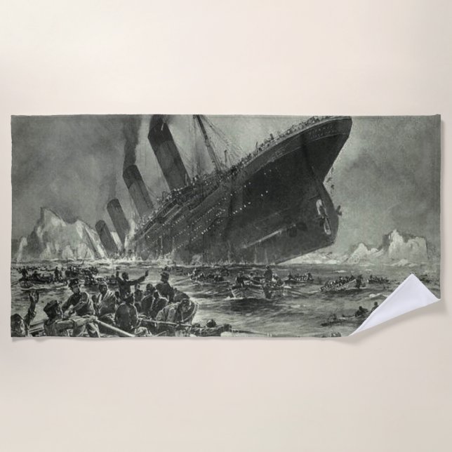 Toalha De Praia Titanic do RMS de Sinalização (Frente)