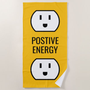 Toalha De Praia Toma de parede de sorriso feliz engraçado Energia