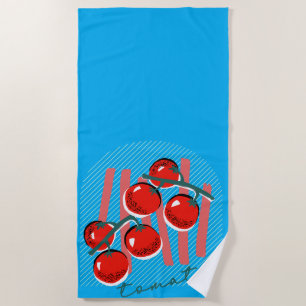 Toalha De Praia Tomate Estilo Itália
