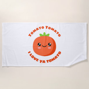 Toalha De Praia Tomato de tomate eu te amo Tomato