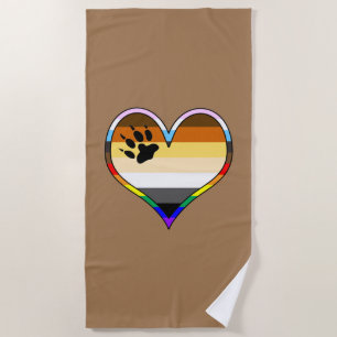 Toalha De Praia Torre Bear Pride Heart Beach